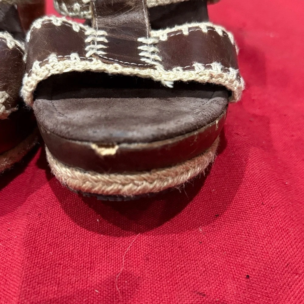 Womens brown leather heels